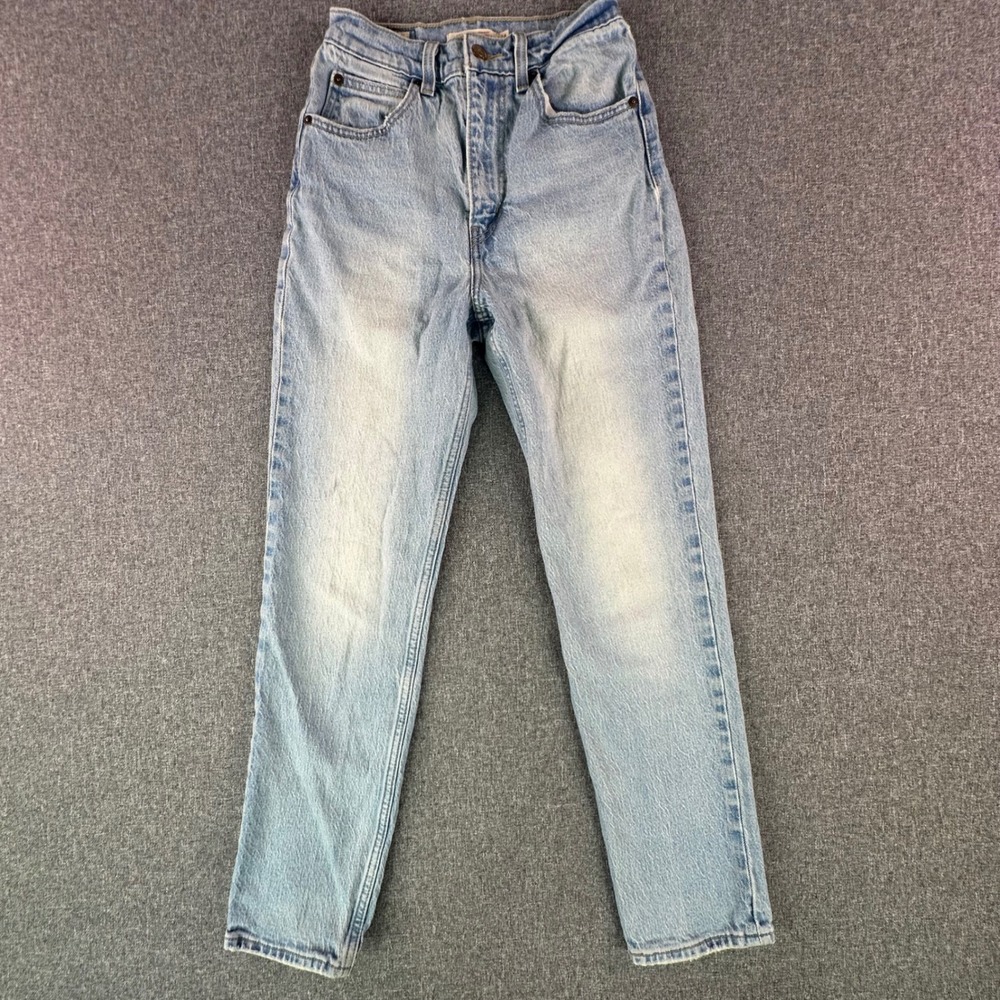 Levis Jeans Womens 24 70s High Slim Straight Light Wash Blue Denim WaterLess